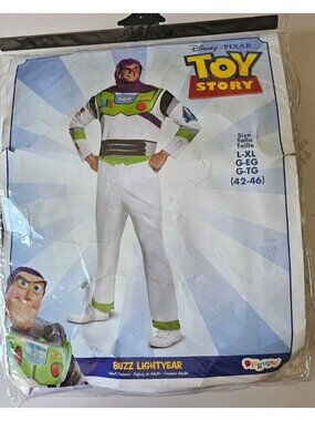 Buzz Lightyear Adult Costume Inflatable Jet Pack Wings Gloves Toy Story Men L/XL